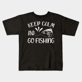 Keep calm and go fishing Kids T-Shirt